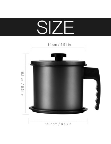 Contenedor de Grasa de Tocino Cambom 1.3L con Colador Fino