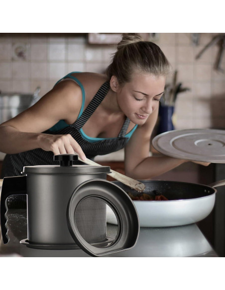 Contenedor de Grasa de Tocino Cambom 1.3L con Colador Fino