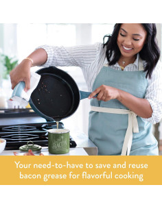 Canasta de Grasa de Tocino Ayesha Curry 10.16 cm Verde 2