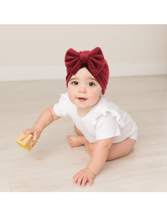 Gorros Turbante para Bebés DRESHOW 5 Piezas con Lazo 3-12 Meses 2