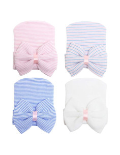 Sombrero de Lazo para Bebés Zando Algodón Suave 0-3 Meses