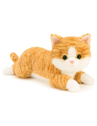 Gato de Peluche Ponderado YOUBLEK 48 cm Naranja Suave