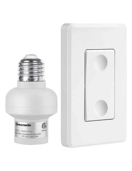 Portalámpara Inalámbrico DEWENWILS con Control Remoto E26/E27