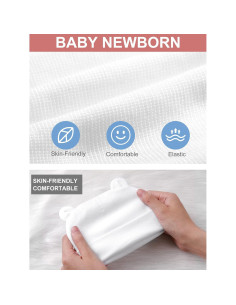 Conjunto de Sombrero, Manoplas y Calcetines Geyoga Bebé 0-6 Meses 2