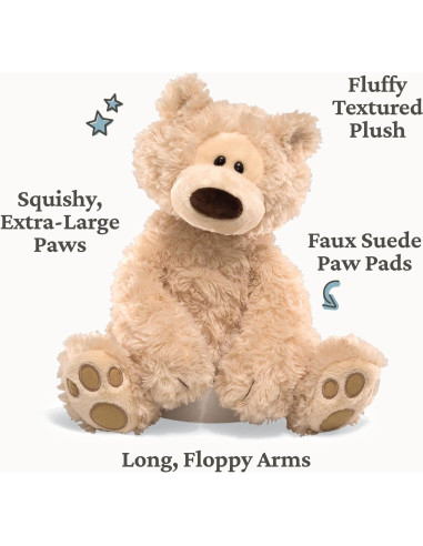 Oso de Peluche GUND Philbin Beige 45.72 cm Suave y Lavable