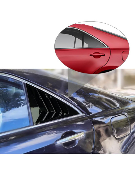 Louvers de Ventana Toyota Camry 2006-2011 ABS Negro Brillante