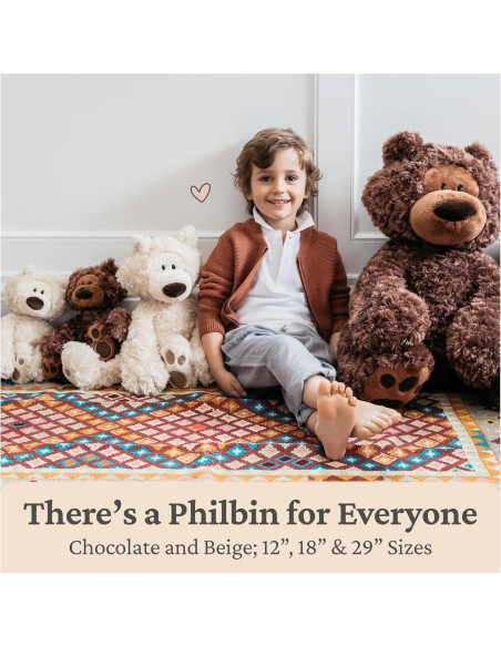 Oso de Peluche GUND Philbin Beige 45.72 cm Suave y Lavable