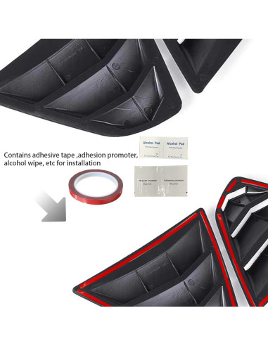 Louvers de Ventana Toyota Camry 2006-2011 ABS Negro Brillante