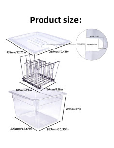 Contenedor Sous Vide WELKOR 12QT con Tapa y Estantes 2