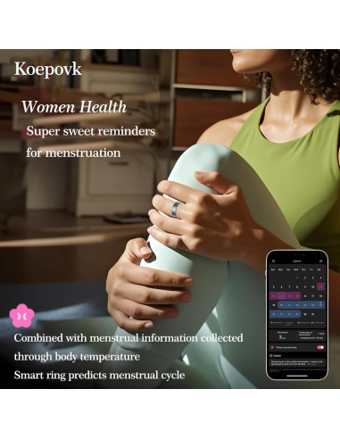 Anillo Inteligente Koepovk BJ02 Negro 7 - Monitor de Salud