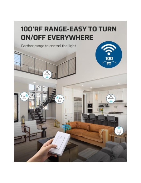 Portalámpara Inalámbrico DEWENWILS con Control Remoto E26/E27