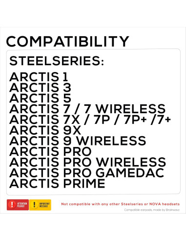 Almohadillas de Gel Refrigerante Brainwavz para SteelSeries Arctis