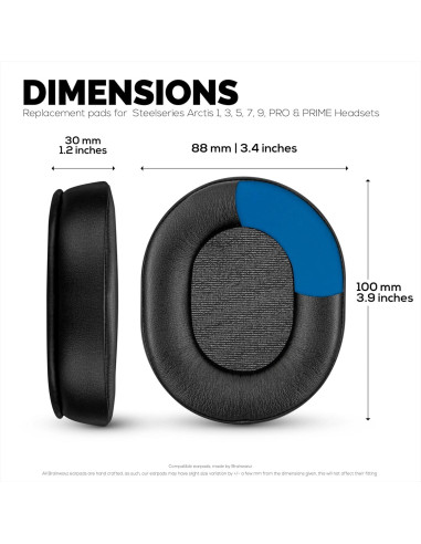 Almohadillas de Gel Refrigerante Brainwavz para SteelSeries Arctis