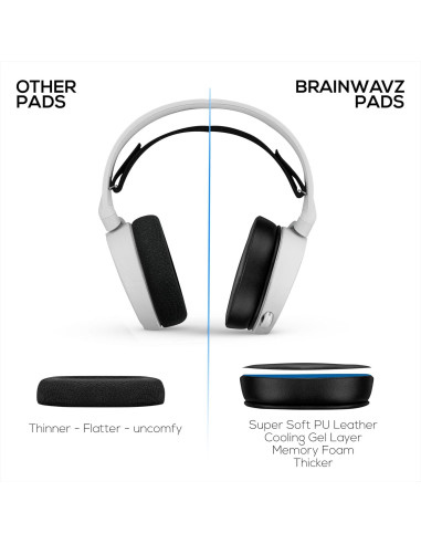 Almohadillas de Gel Refrigerante Brainwavz para SteelSeries Arctis