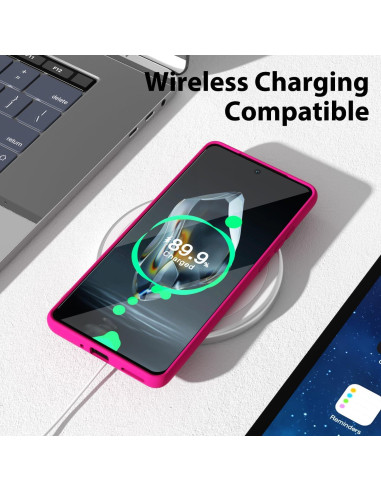 Funda de Teléfono Oakxco para Oneplus 12 Silicona Rosa Fucsia