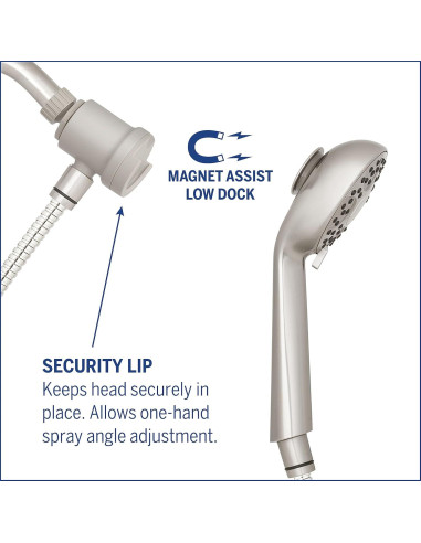 Cabezal de Ducha de Mano Waterpik QMK-759ME Ajustable 7 Modos