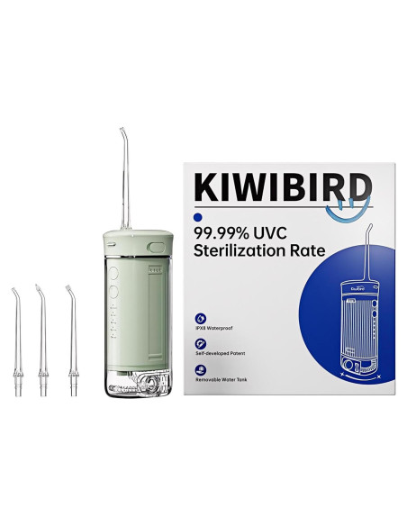 Irrigador Oral Inalámbrico KIWIBIRD C1 Verde 230ml IPX8