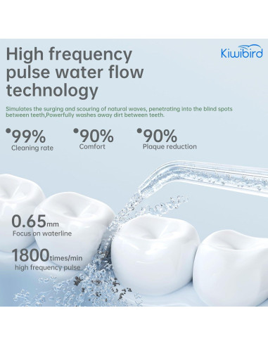 Irrigador Oral Inalámbrico KIWIBIRD C1 Verde 230ml IPX8