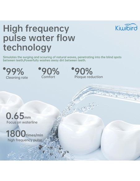 Irrigador Oral Inalámbrico KIWIBIRD C1 Verde 230ml IPX8