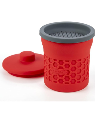 Colador y Conservador de Grasa Silicona Progressive 2 Tazas Rojo