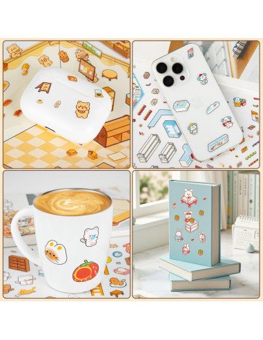 24 Sets Stickers 3D PCTCSHQ para Crear Escenas DIY