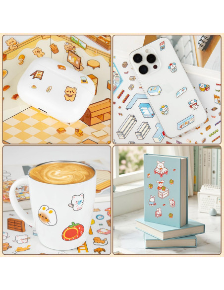 24 Sets Stickers 3D PCTCSHQ para Crear Escenas DIY