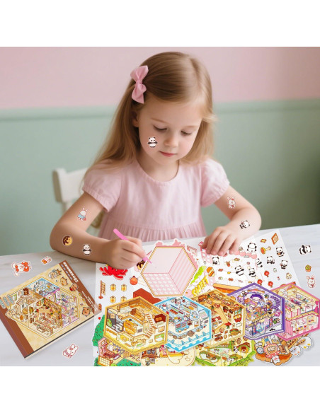 24 Sets Stickers 3D PCTCSHQ para Crear Escenas DIY