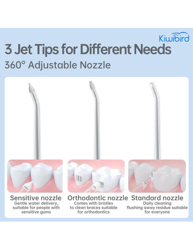 Irrigador Oral Inalámbrico KIWIBIRD C1 Verde 230ml IPX8
