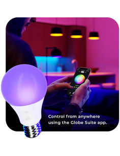 Bombilla LED Inteligente GLOBE 10W RGB E26 Regulable 2000K-5000K 2