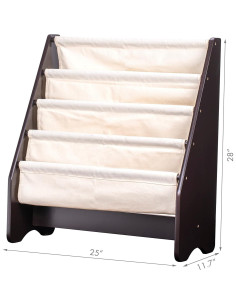 Estante de Libros para Niños UTEX 4 Niveles Espresso 63.5x71.1cm 2