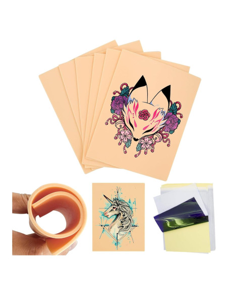 Kit de Práctica de Tatuaje Nsidd 26 PCS 3MM Piel y Papel