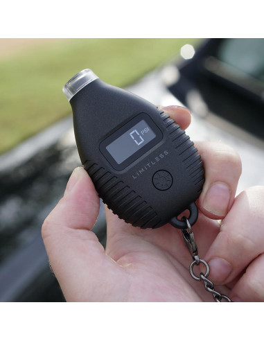 Medidor de Presión de Neumáticos Digital Limitless Negro con Luz LED