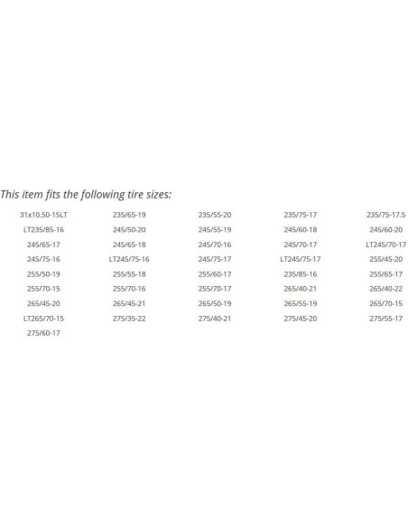 Cadena de tracción para neumáticos SUV Peerless 0232105 - 2 unidades