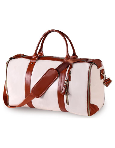Bolsa de Ropa Duffle ZHOUMADE Beige 2 en 1 para Viajes