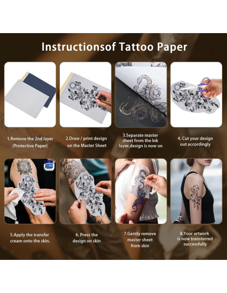 Kit de Práctica de Tatuaje Nsidd 26 PCS 3MM Piel y Papel