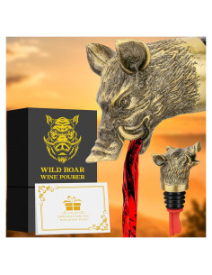 Aerador y Tapón de Vino LULLEA Jabalí con Caja Regalo