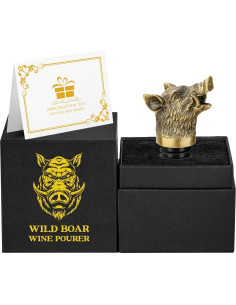 Aerador y Tapón de Vino LULLEA Jabalí con Caja Regalo 2