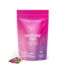 Té de Destete No Flow Pink Stork - Salvia, Perejil y Menta - 15 Bolsitas