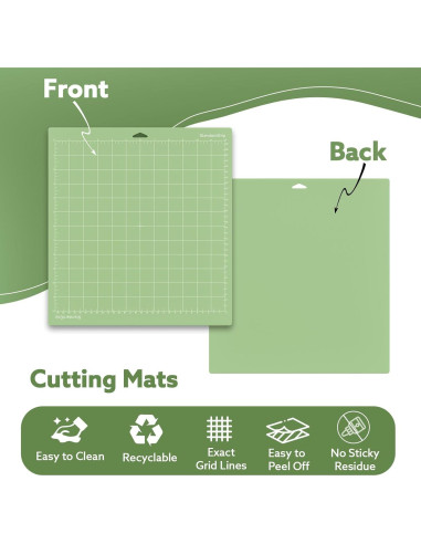 Paquete de 24 alfombrillas de corte Cowdro 30x30 cm para Cricut