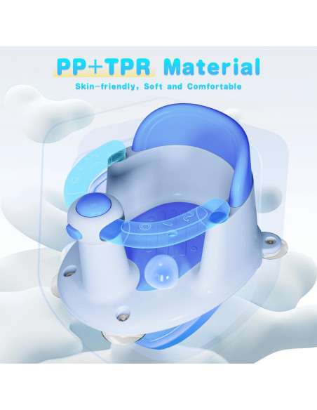 Asiento de Baño para Bebés Azul 0-25 kg Antideslizante