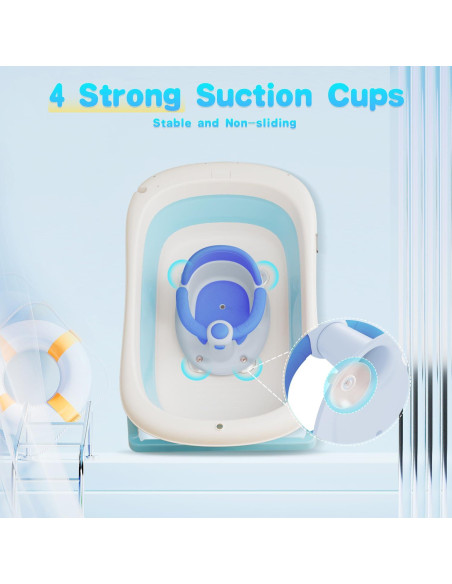 Asiento de Baño para Bebés Azul 0-25 kg Antideslizante