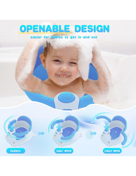 Asiento de Baño para Bebés Azul 0-25 kg Antideslizante