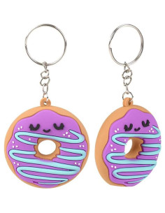 Llavero Donut Textura Goma La Compañía Dreidel Paquete de 4 2