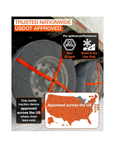 AutoSock AL64 para Neumáticos de Nieve - Paquete de 2