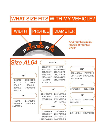 AutoSock AL64 para Neumáticos de Nieve - Paquete de 2