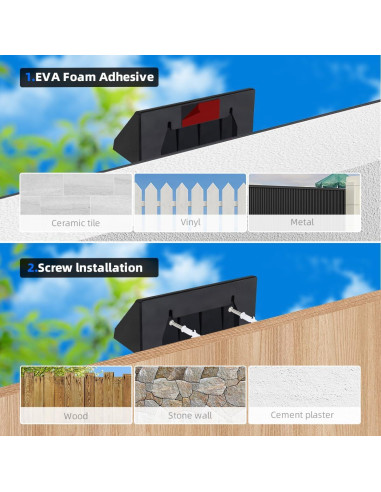 Luces de Pared Solares XmnSoly LED 3 Lentes Impermeables