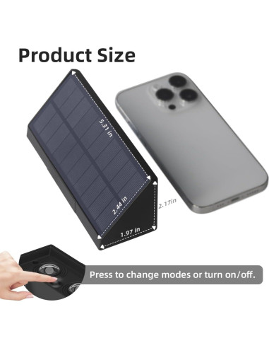 Luces de Pared Solares XmnSoly LED 3 Lentes Impermeables