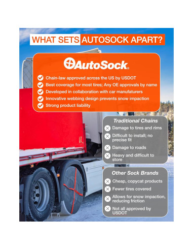 AutoSock AL64 para Neumáticos de Nieve - Paquete de 2