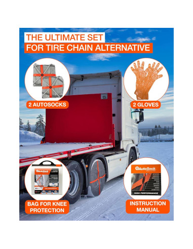 AutoSock AL64 para Neumáticos de Nieve - Paquete de 2