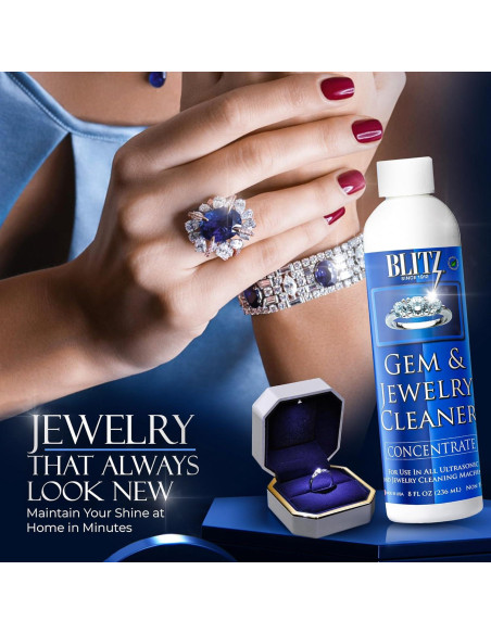 Limpiador de Joyas Blitz 236.6 ml - No Tóxico y Biodegradable